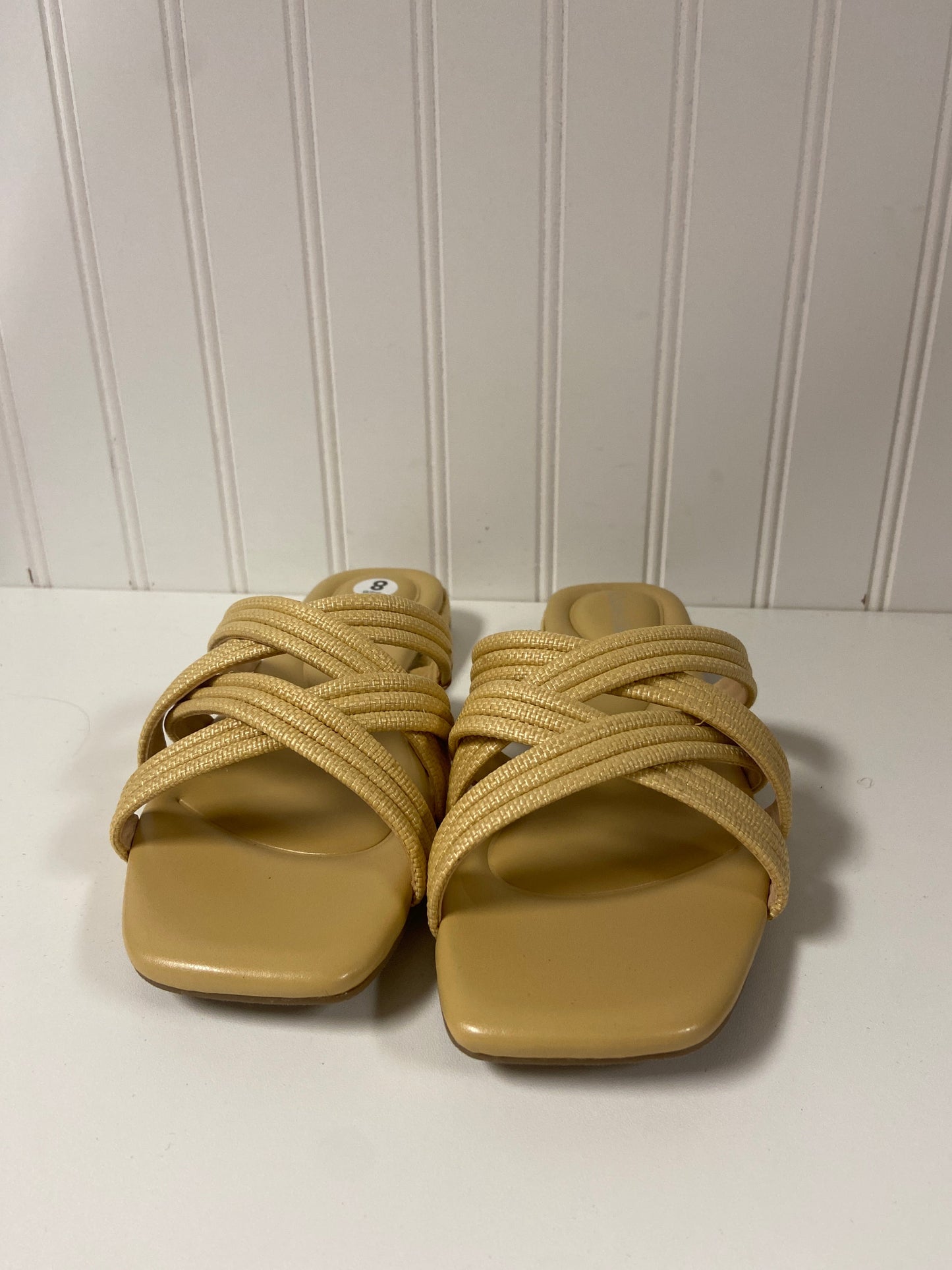 Sandals Flats By Calvin Klein In Beige, Size: 8