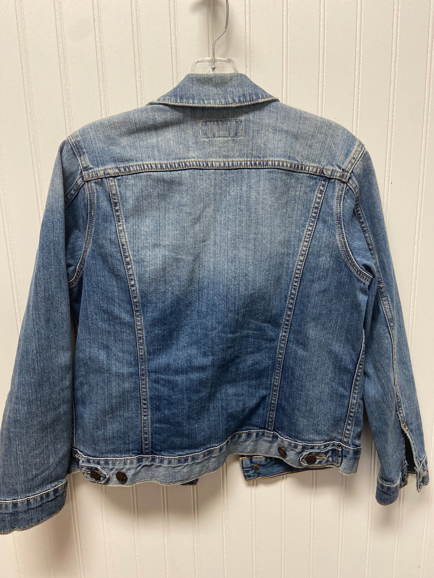 Jacket Denim By Lucky Brand In Blue Denim, Size: M