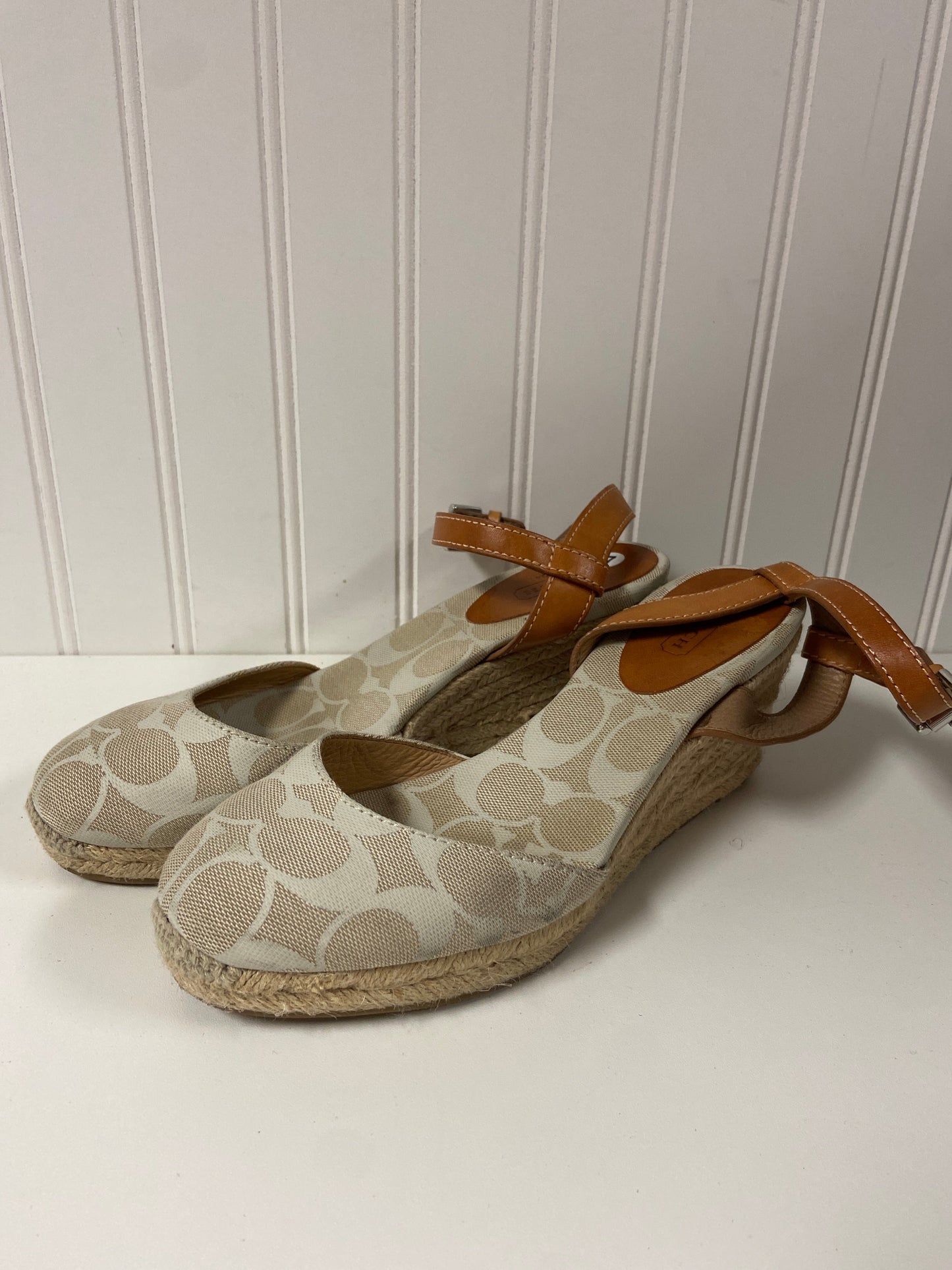 Shoes Designer By Coach In Beige, Size: 7