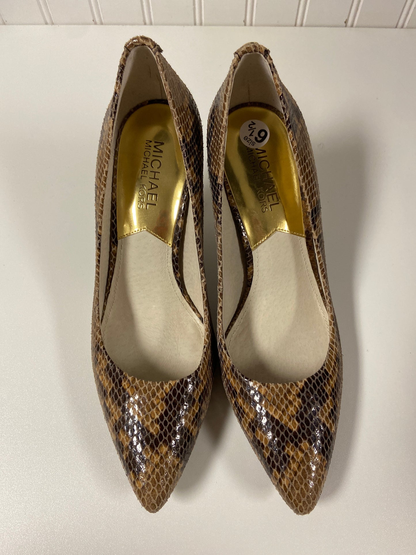 Shoes Heels Stiletto By Michael By Michael Kors In Snakeskin Print, Size: 6.5