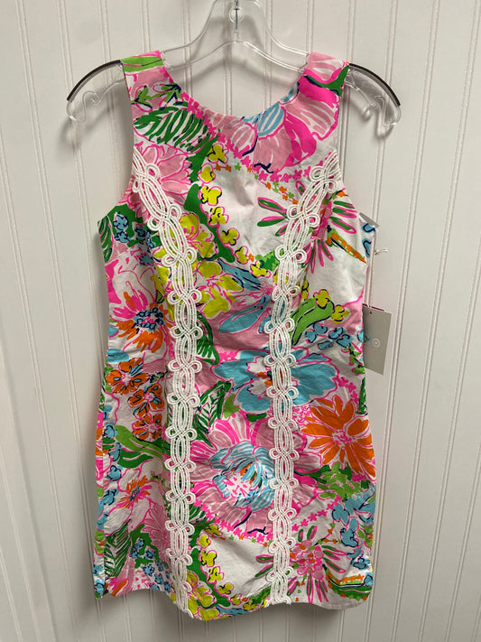 Dress Casual Midi By Target-designer, Lilly Pulitzer In Pink & White, Size: M