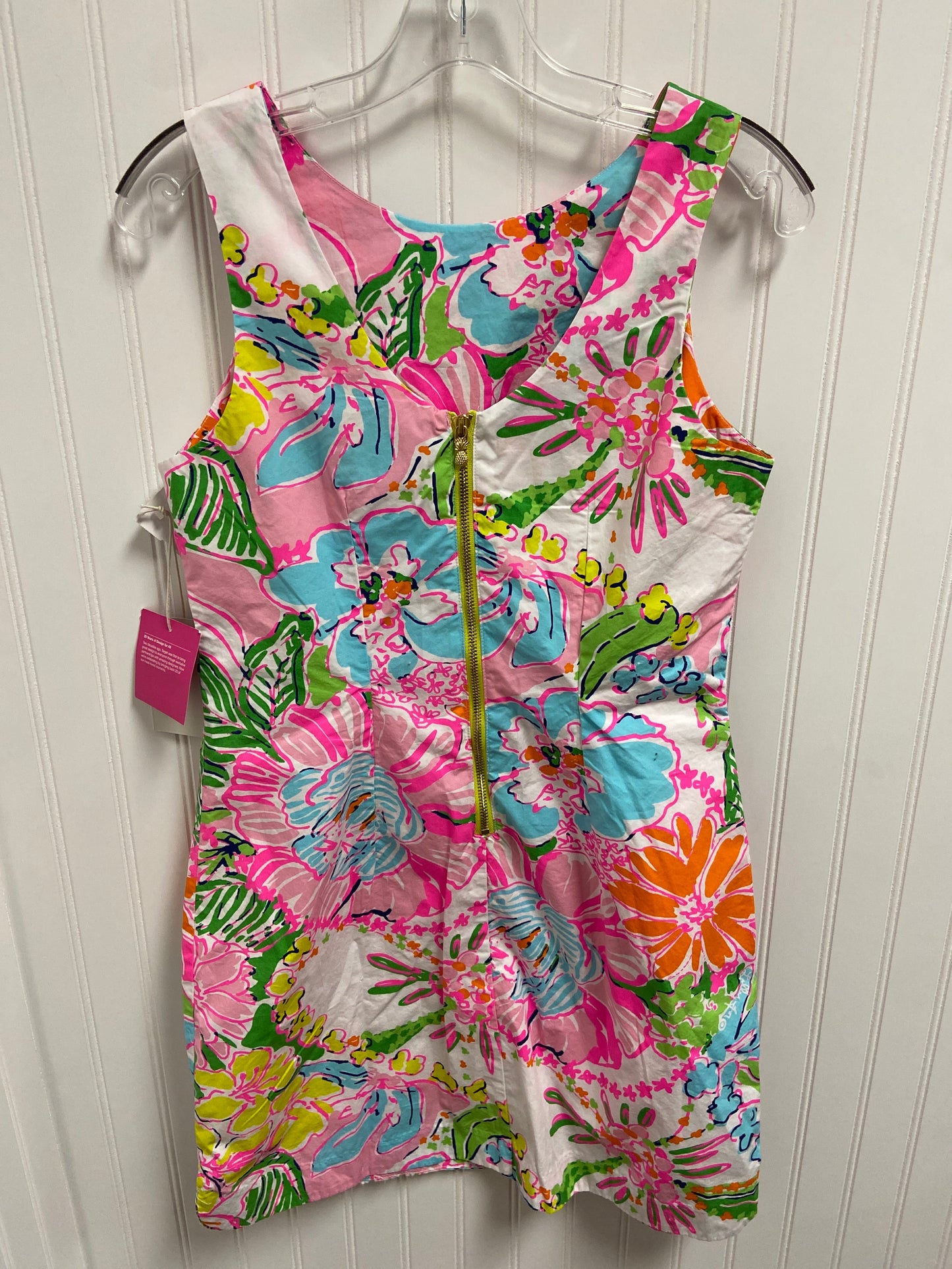 Dress Casual Midi By Target-designer, Lilly Pulitzer In Pink & White, Size: M