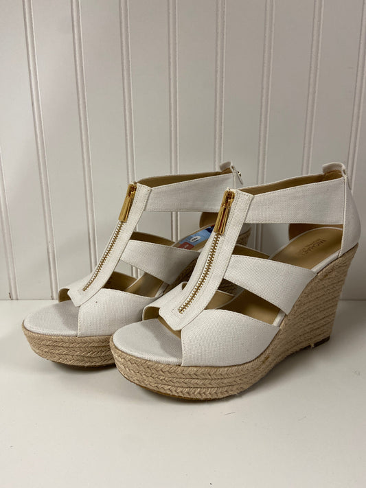 Sandals Heels Wedge By Michael By Michael Kors In White, Size: 9