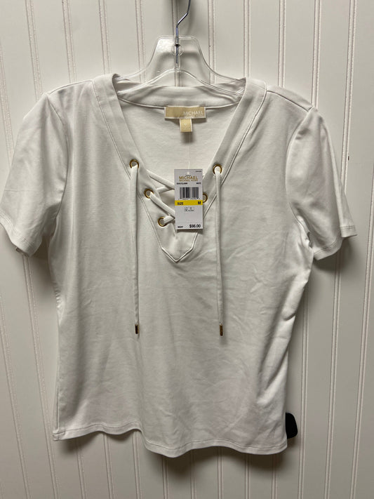 Top Short Sleeve By Michael By Michael Kors In White, Size: M