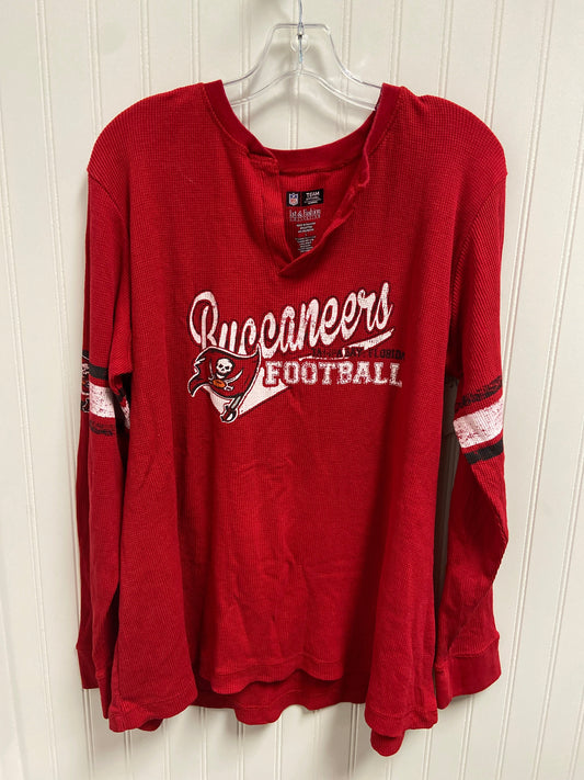 Top Long Sleeve Basic By Nfl In Red, Size: L