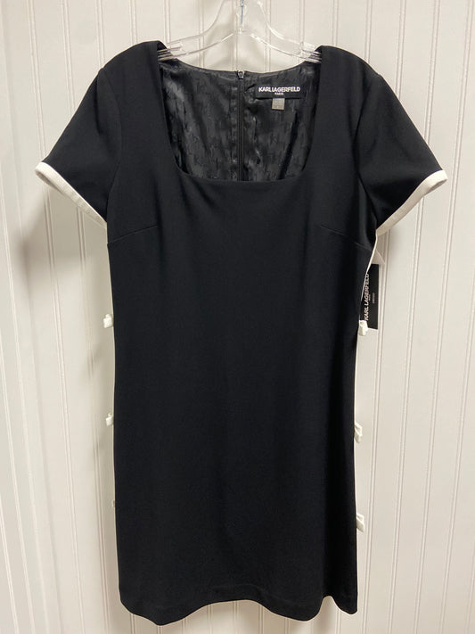 Dress Designer By Karl Lagerfeld In Black & White, Size: L