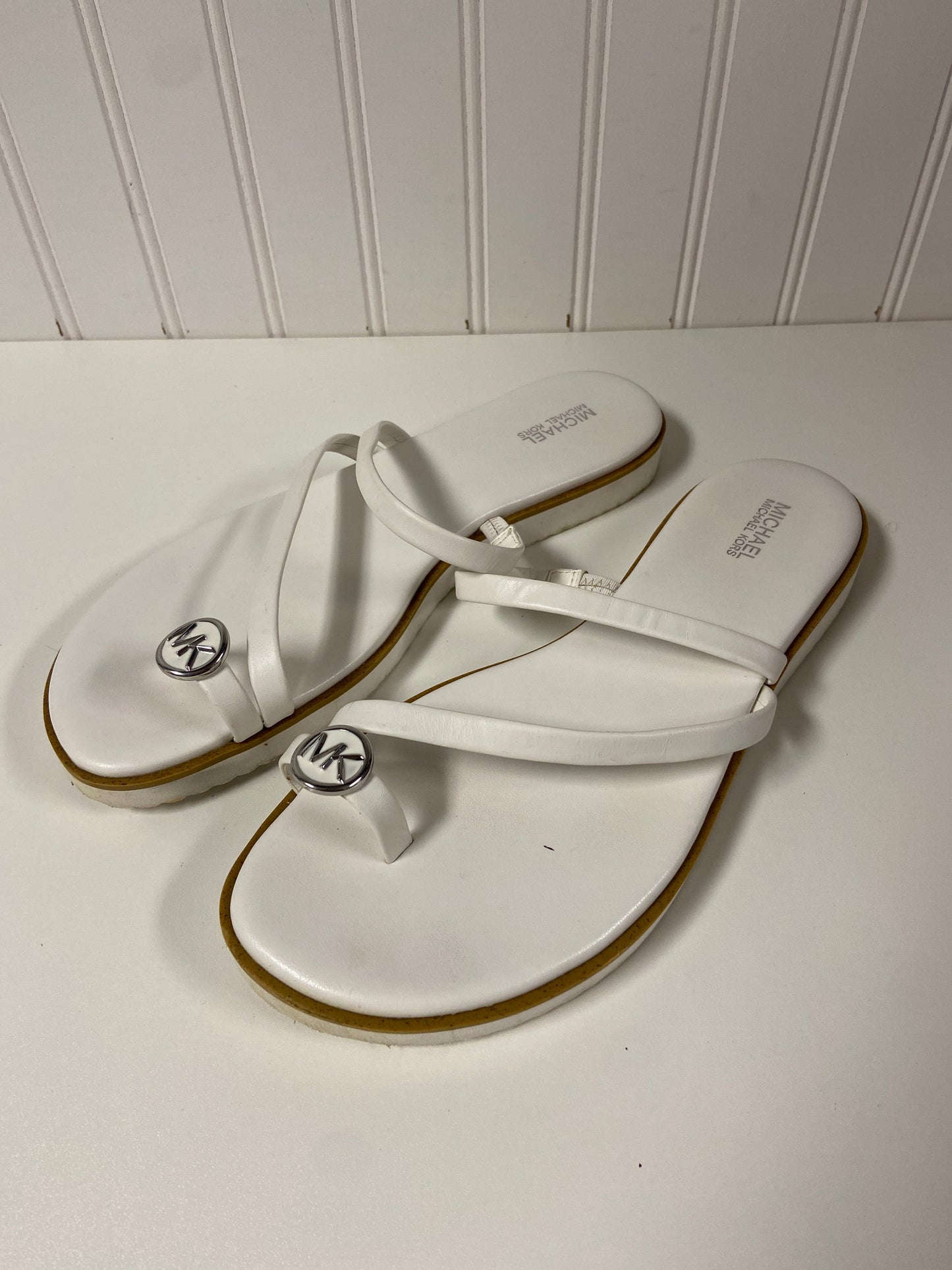 Sandals Flats By Michael By Michael Kors In White, Size: Change 14p