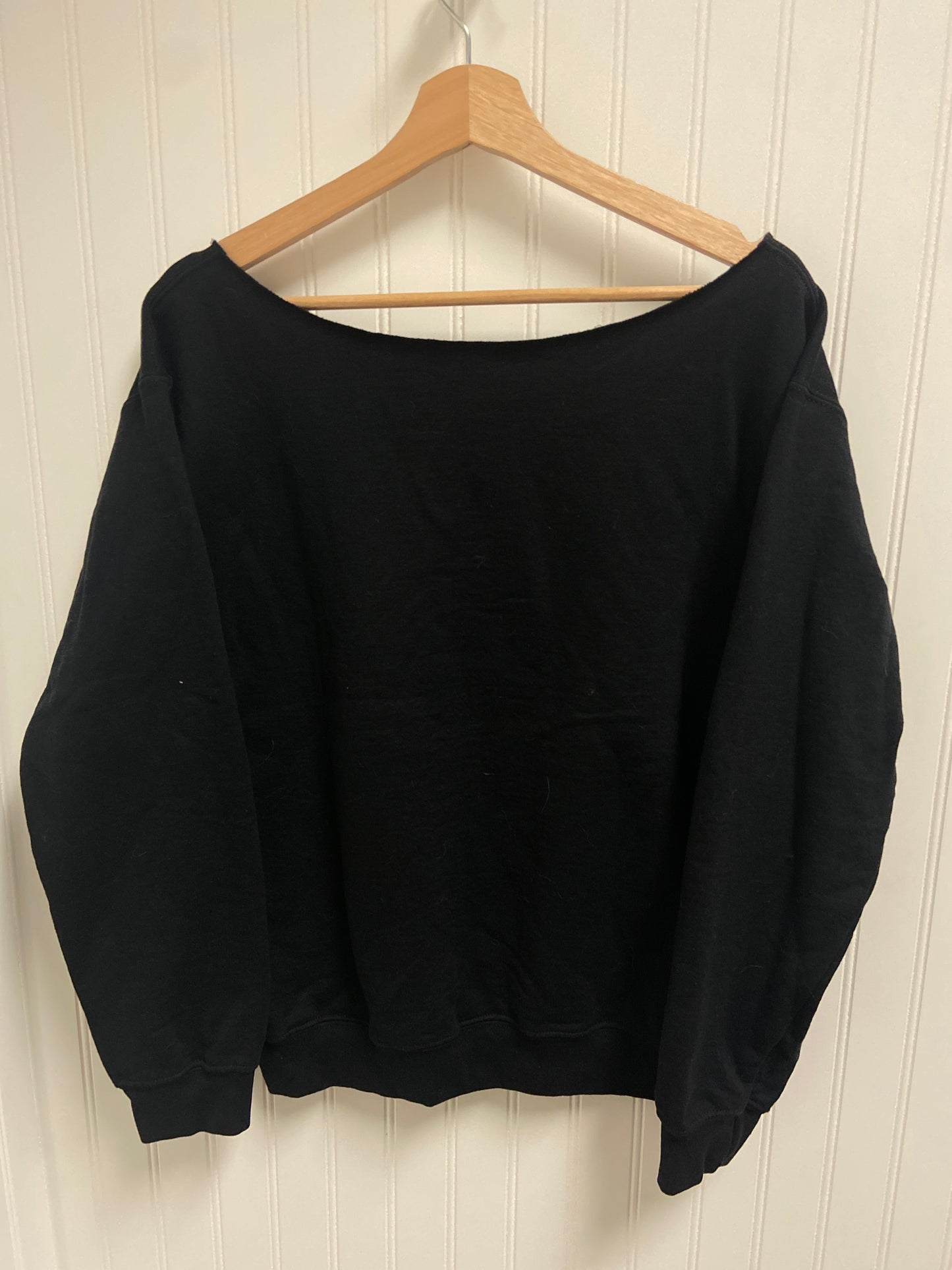 Sweatshirt Crewneck By Clothes Mentor In Black & White, Size: S