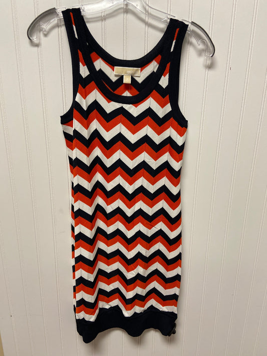 Dress Casual Midi By Michael By Michael Kors In Blue & Orange, Size: S