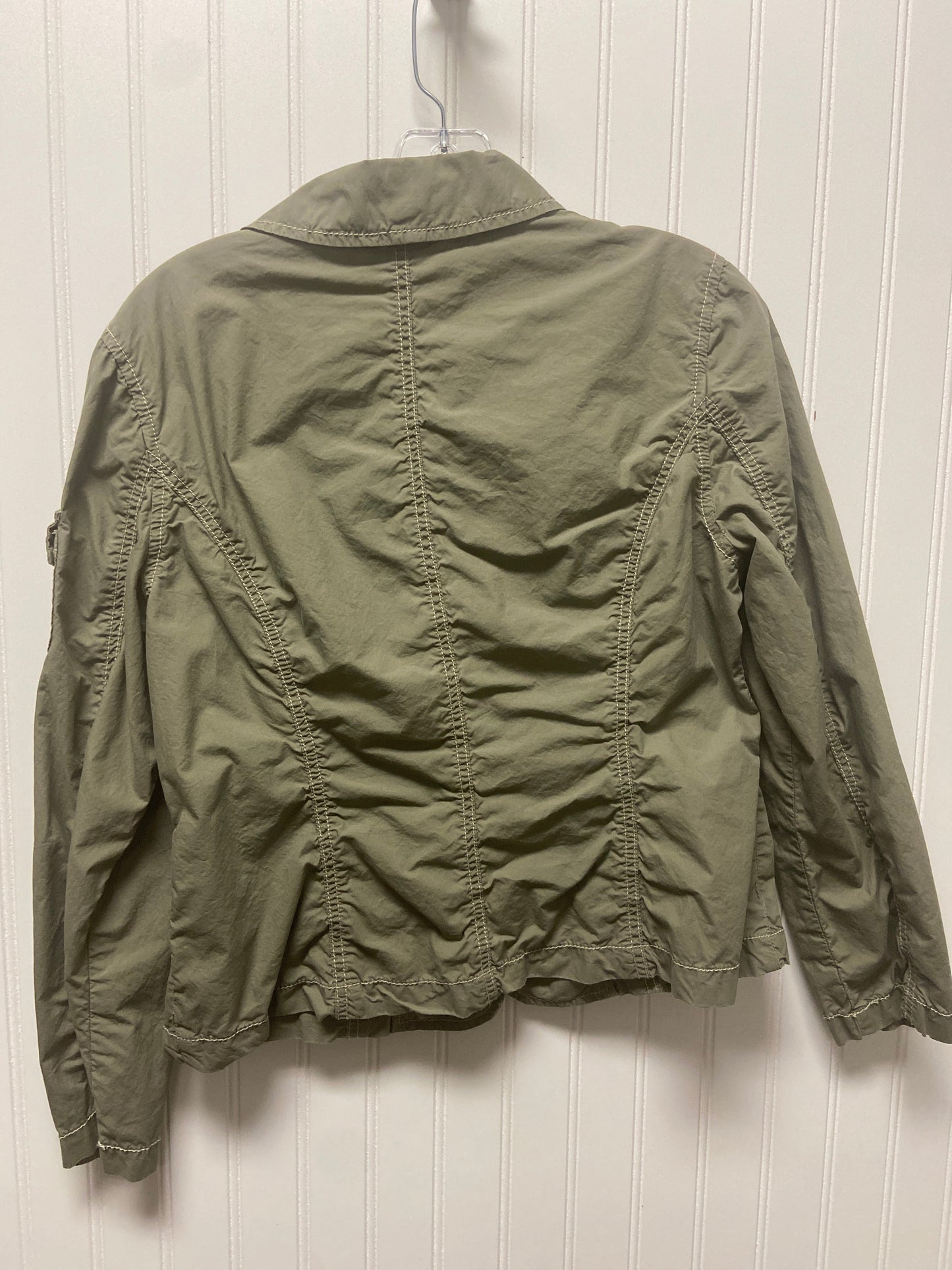 Jacket Shirt By Chicos In Green, Size: M