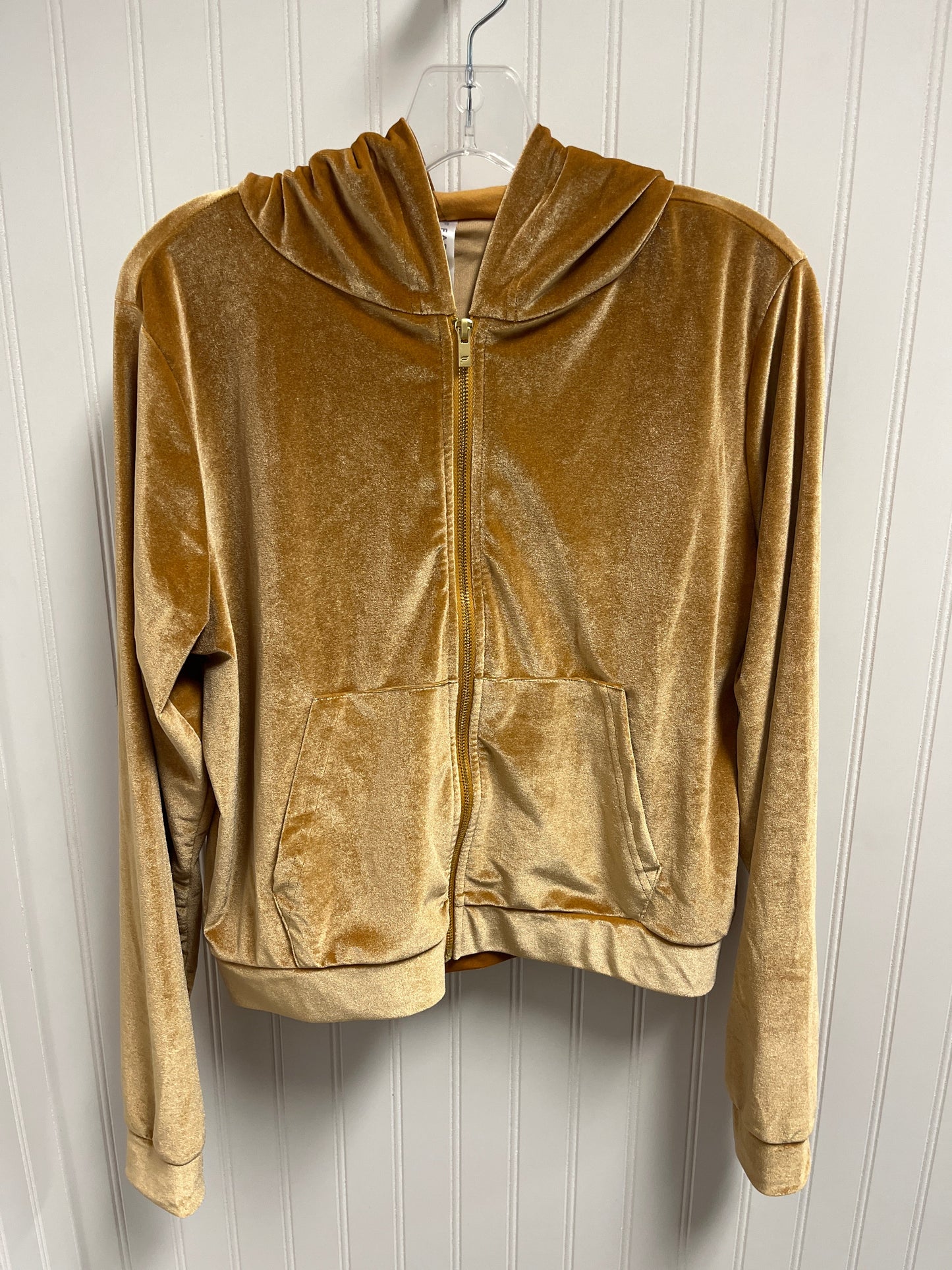 Athletic Jacket By Fabletics In Gold, Size: M