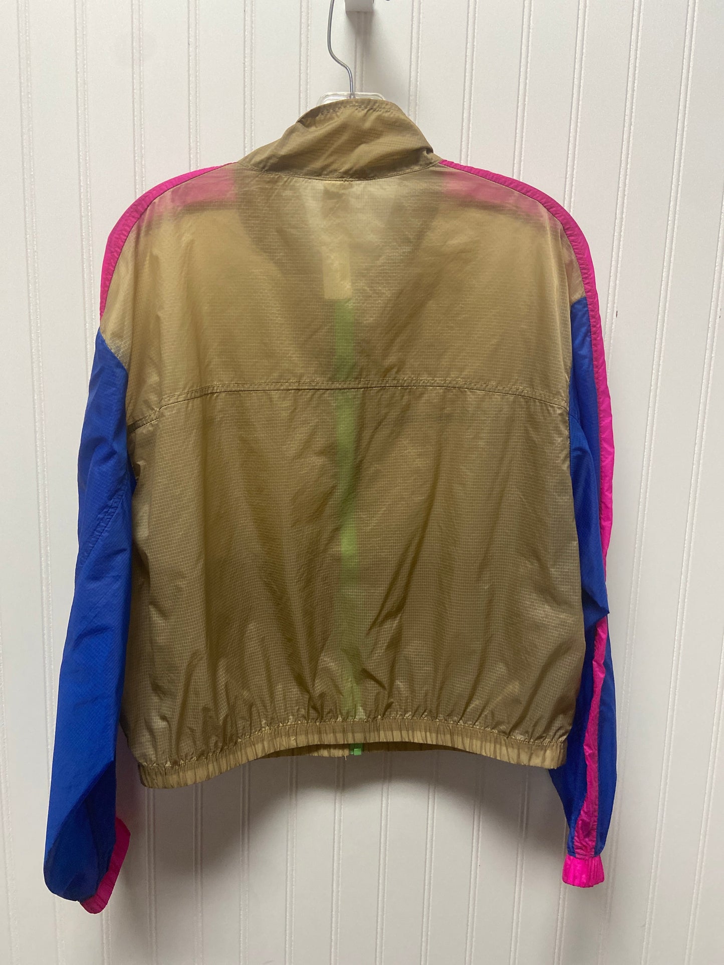 Jacket Windbreaker By Fabletics In Brown & Pink, Size: M