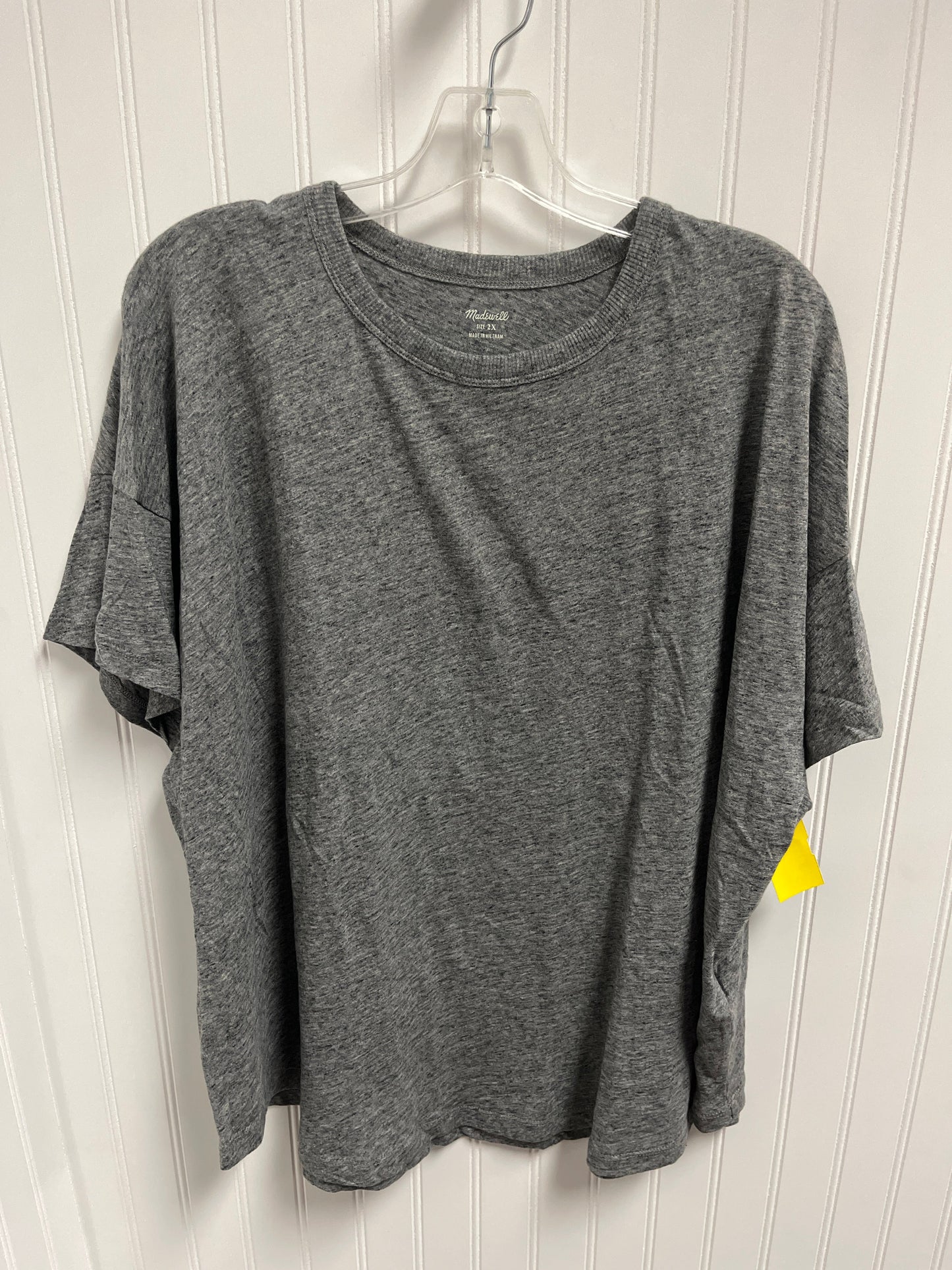 Top Short Sleeve Basic By Madewell In Grey, Size: 2x