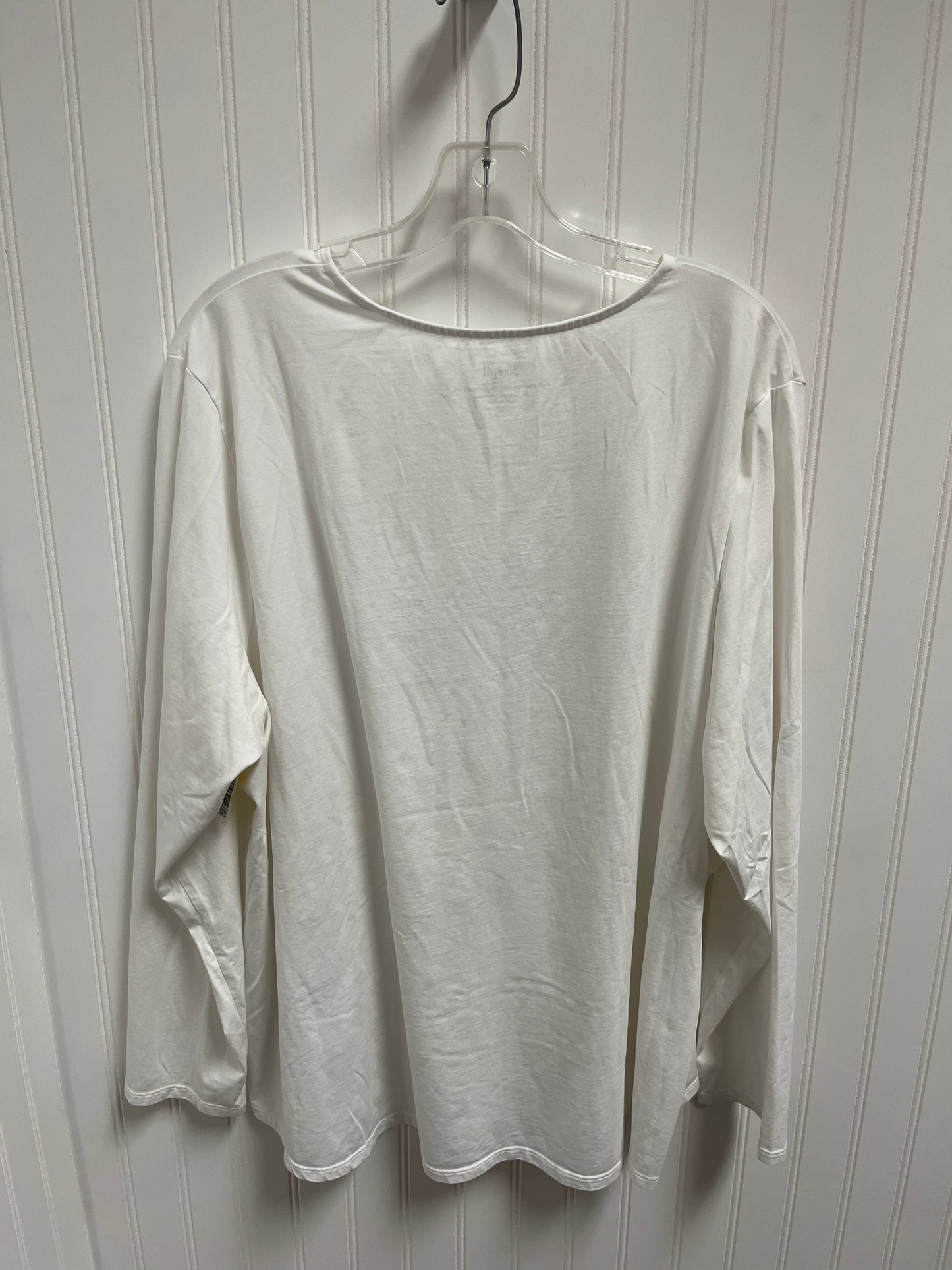 Top Long Sleeve Basic By Pure Jill In White, Size: 3x