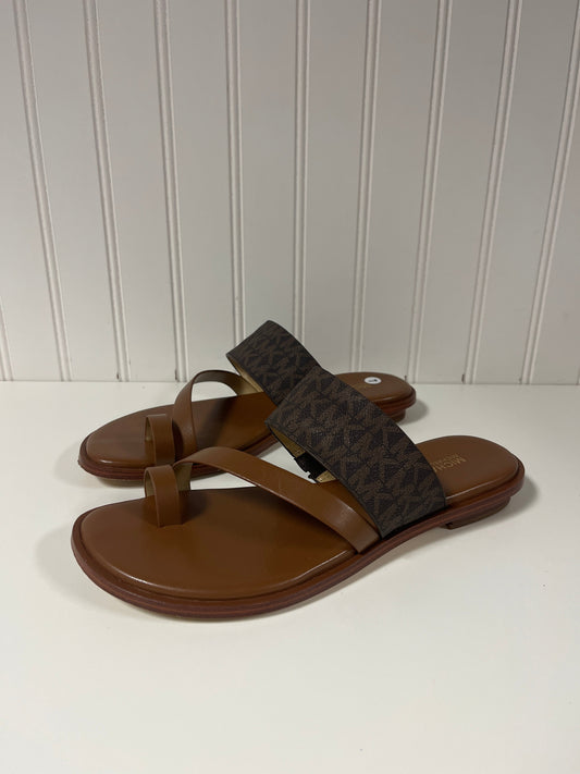 Sandals Flats By Michael By Michael Kors In Brown, Size: 7