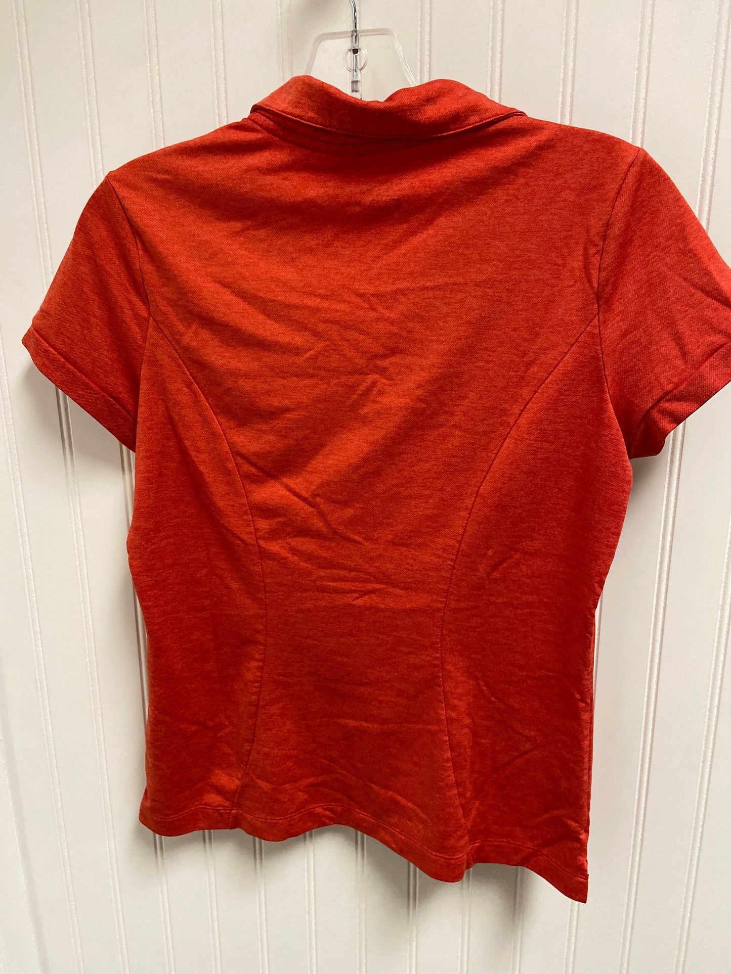 Athletic Top Short Sleeve By Nike In Orange, Size: M