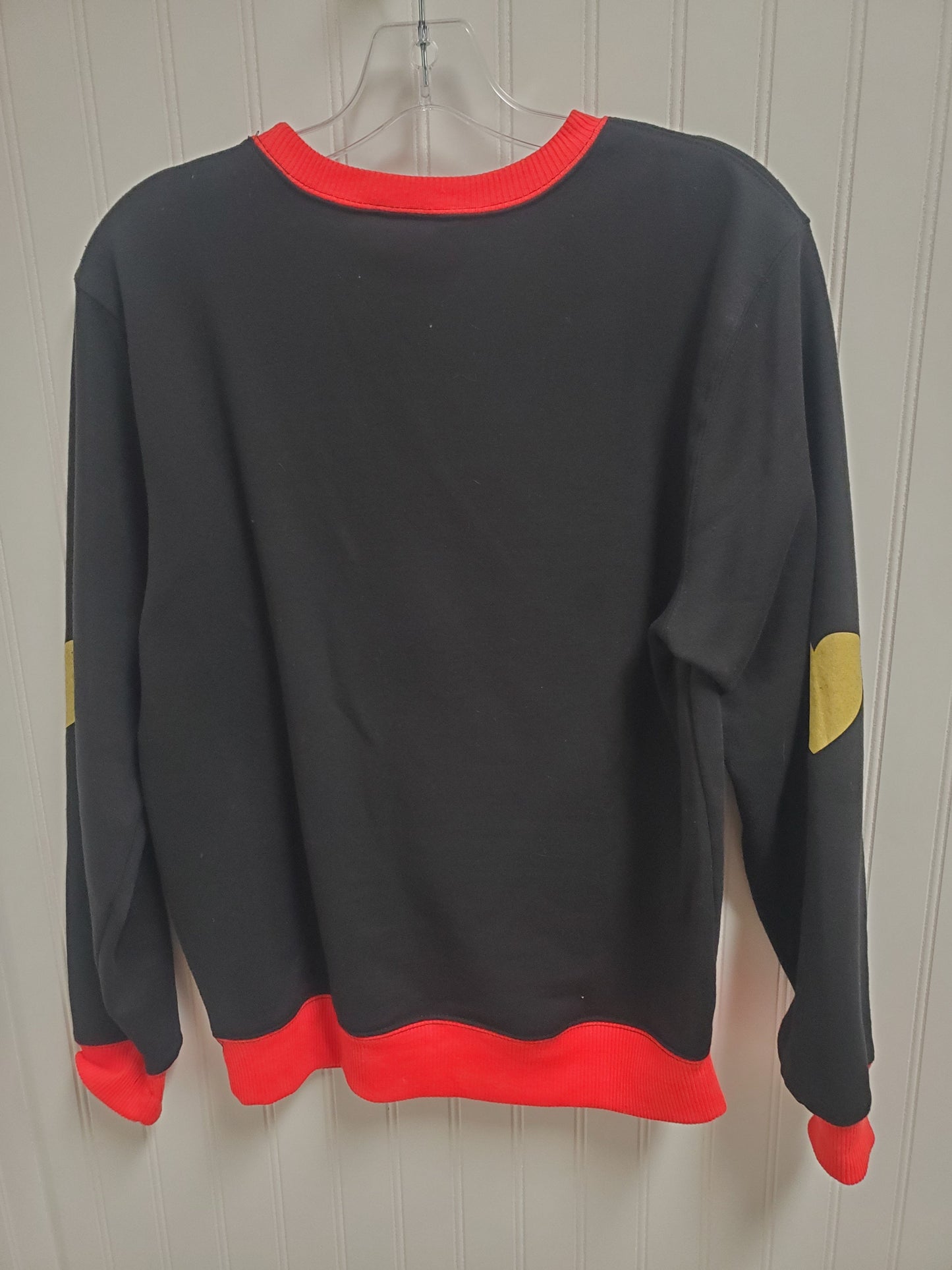 Sweatshirt Crewneck By Mighty Fine In Black & Red, Size: M