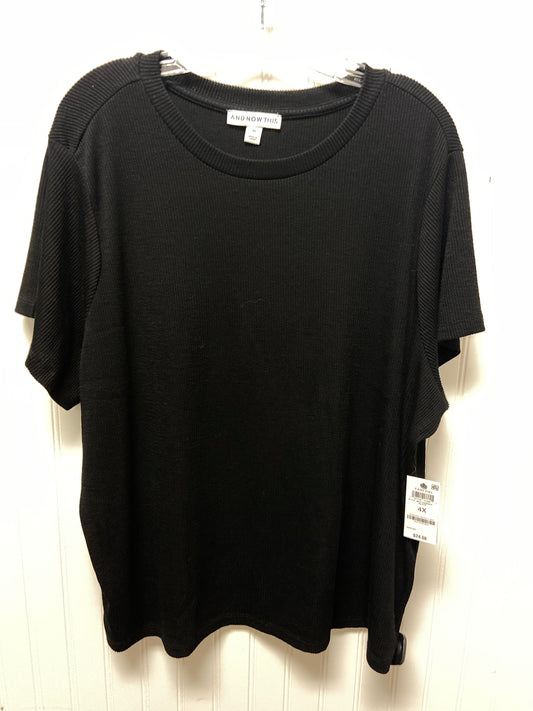 Top Short Sleeve Basic By Clothes Mentor In Black, Size: 4x