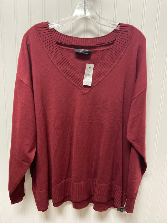 Sweater By Lane Bryant In Red, Size: 2x