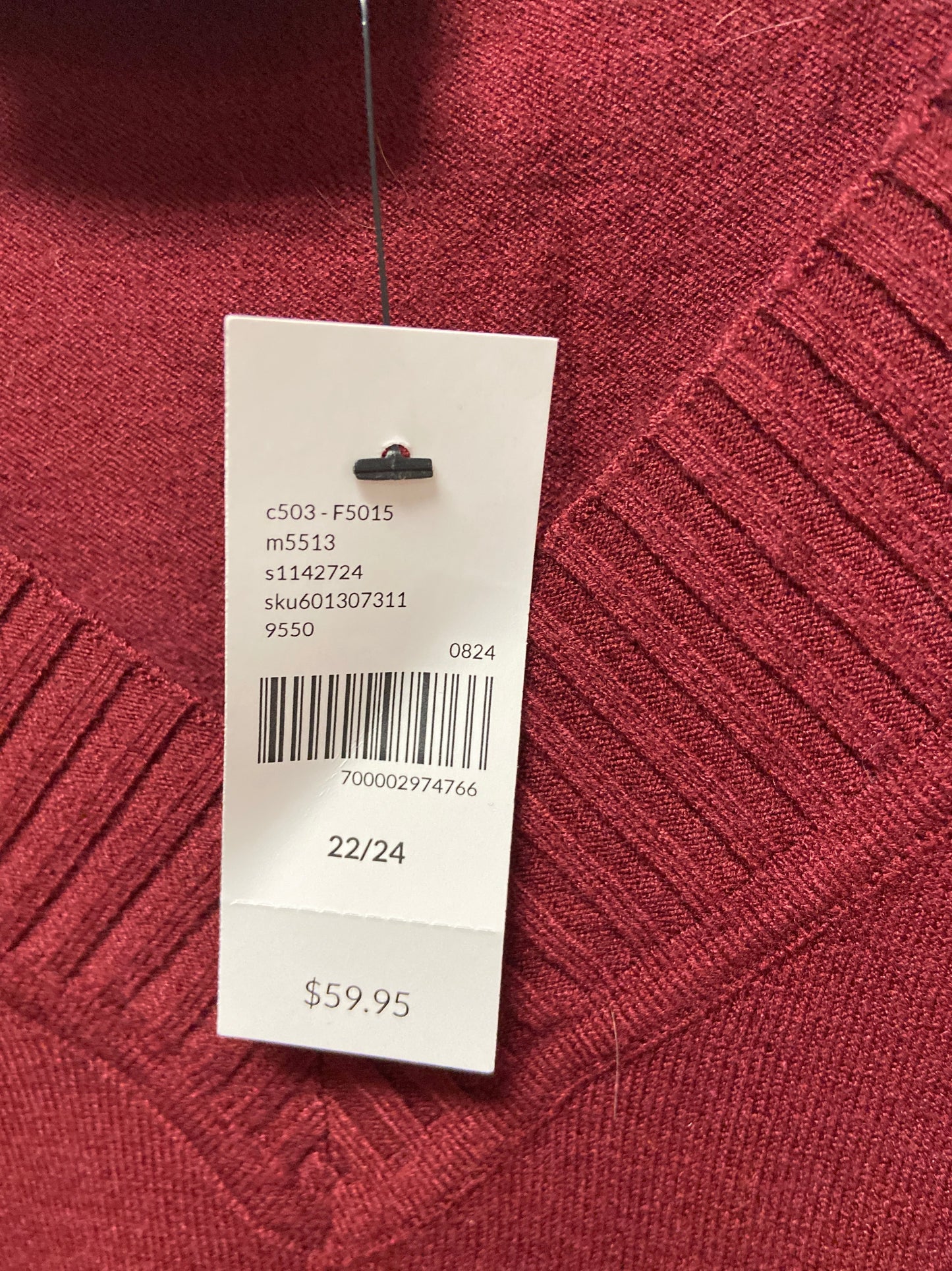 Sweater By Lane Bryant In Red, Size: 2x