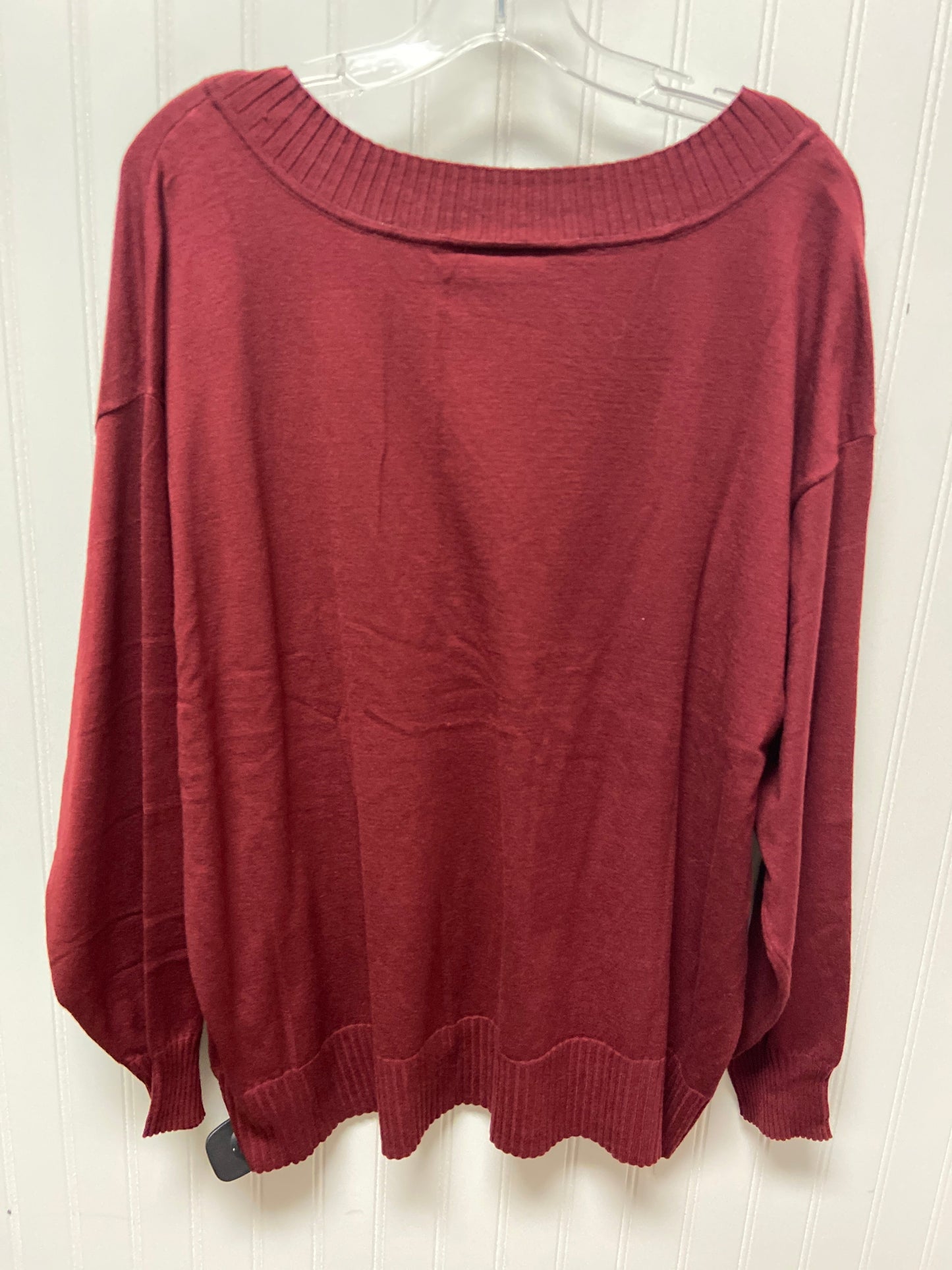 Sweater By Lane Bryant In Red, Size: 2x