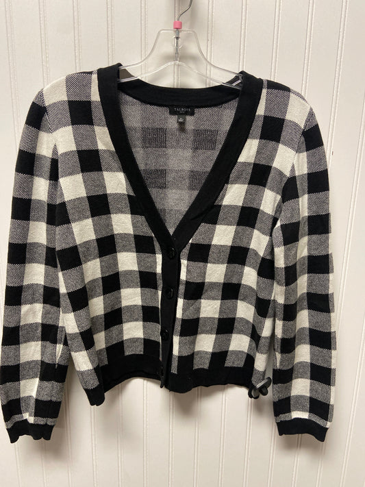 Sweater Cardigan By Talbots In Checkered Pattern, Size: Sp