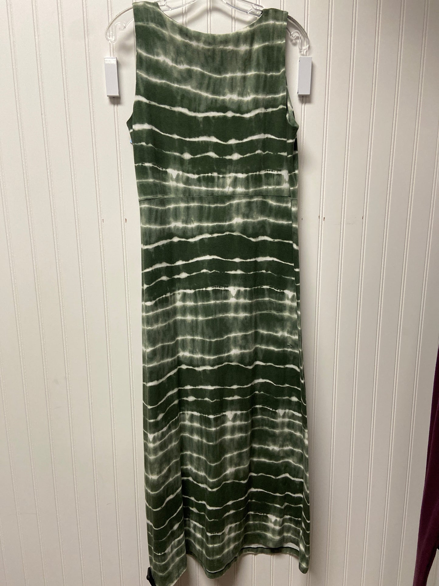 Dress Casual Maxi By Jones New York In Green & White, Size: Lp