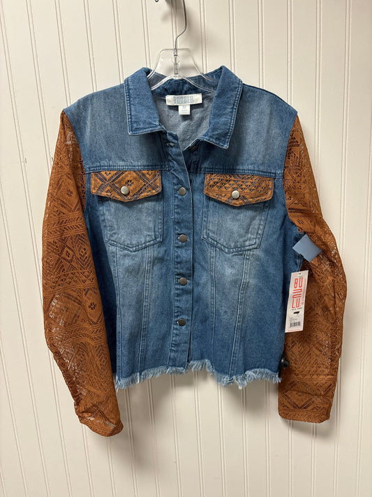 Jacket Denim By Clothes Mentor In Blue Denim, Size: M