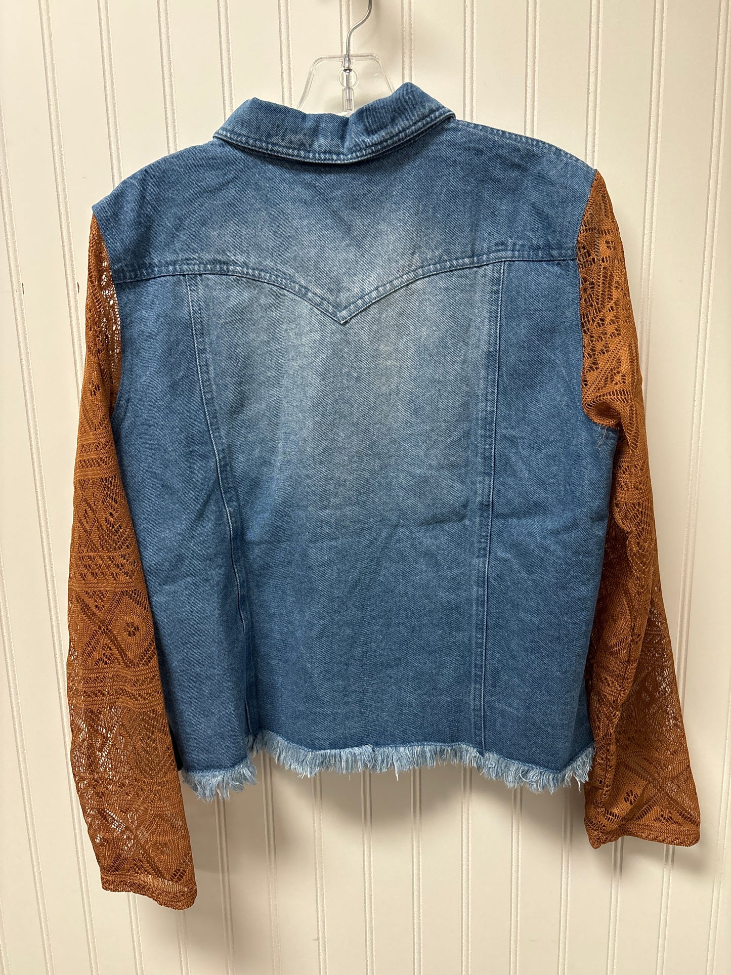 Jacket Denim By Clothes Mentor In Blue Denim, Size: M