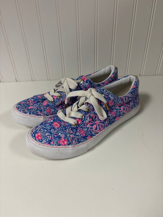 Shoes Designer By Lilly Pulitzer In Blue & Pink, Size: 9