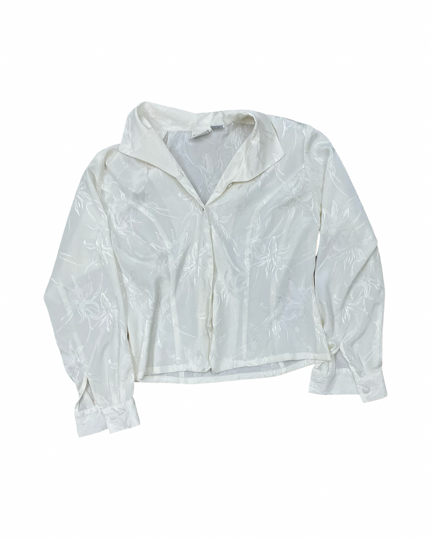 Blouse Ls By Petites By Sml In Cream, Size:S