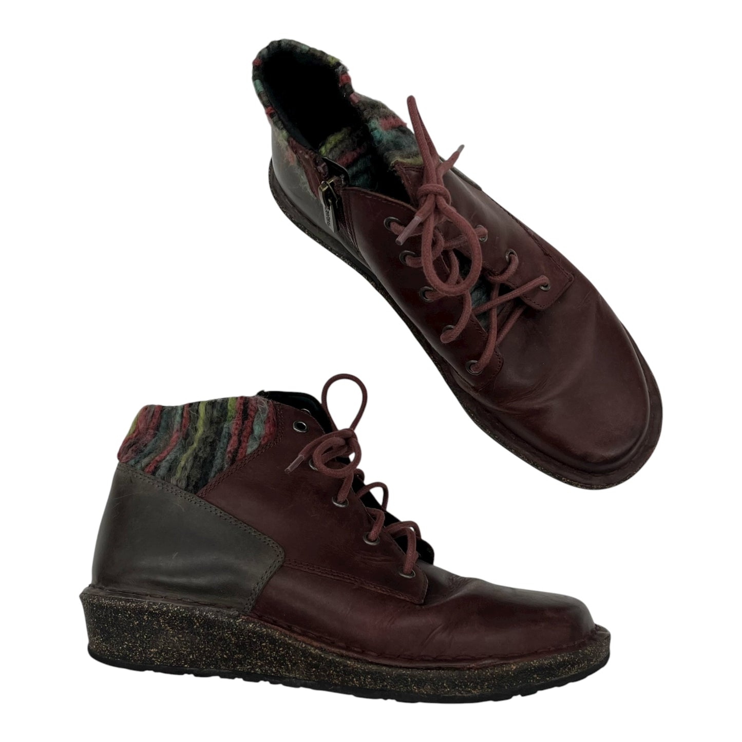 Boots Ankle Flats By Aetrex In Maroon, Size:7.5