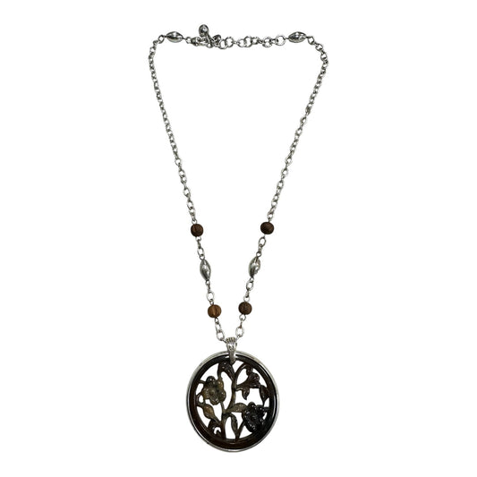 Necklace Pendant By Brighton In Brown & Silver