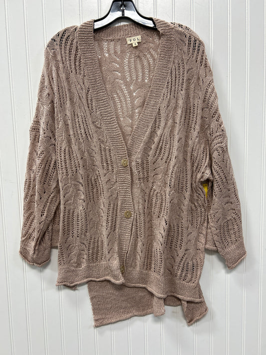 Sweater Cardigan By Pol In Pink, Size:S