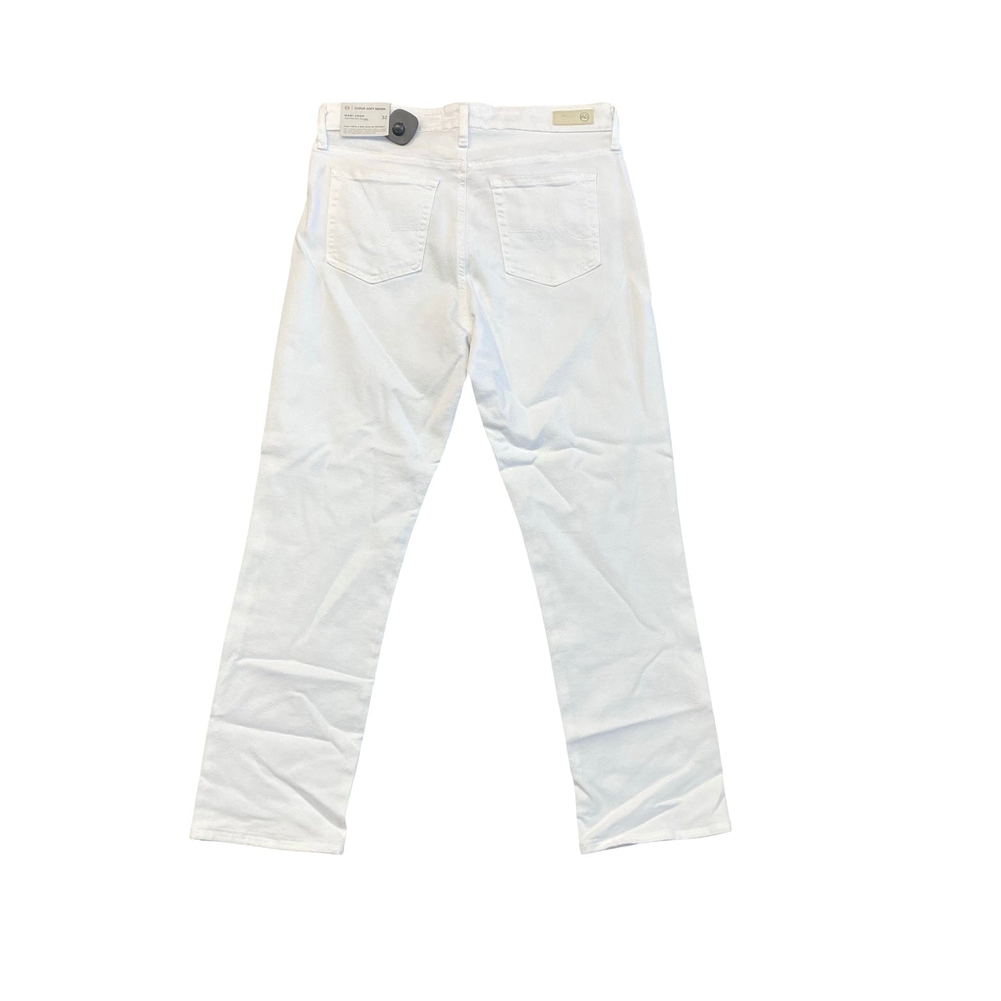 Jeans Straight By Ag Jeans In White, Size:14