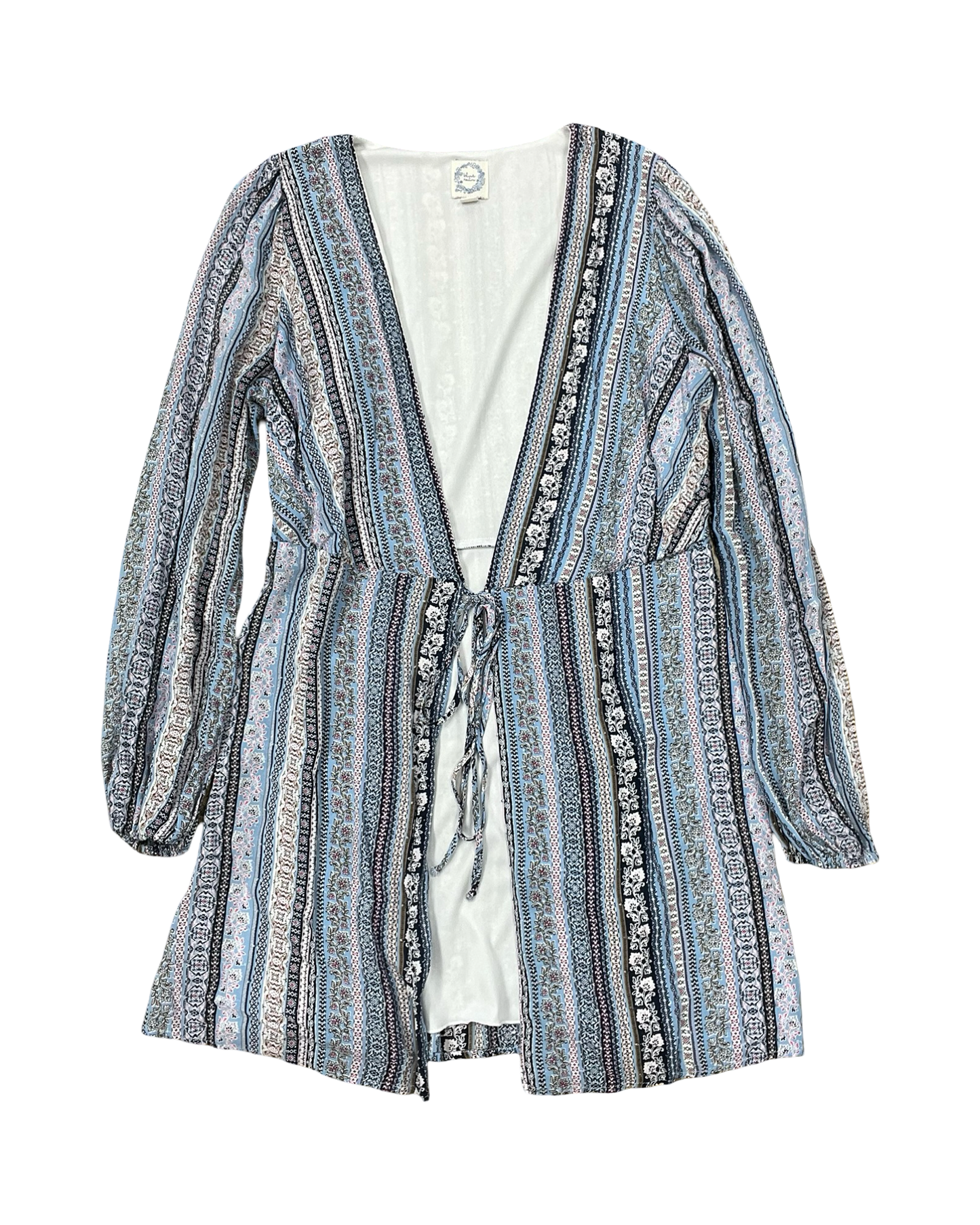 Cardigan By Blue Rain In Blue & Pink, Size:M