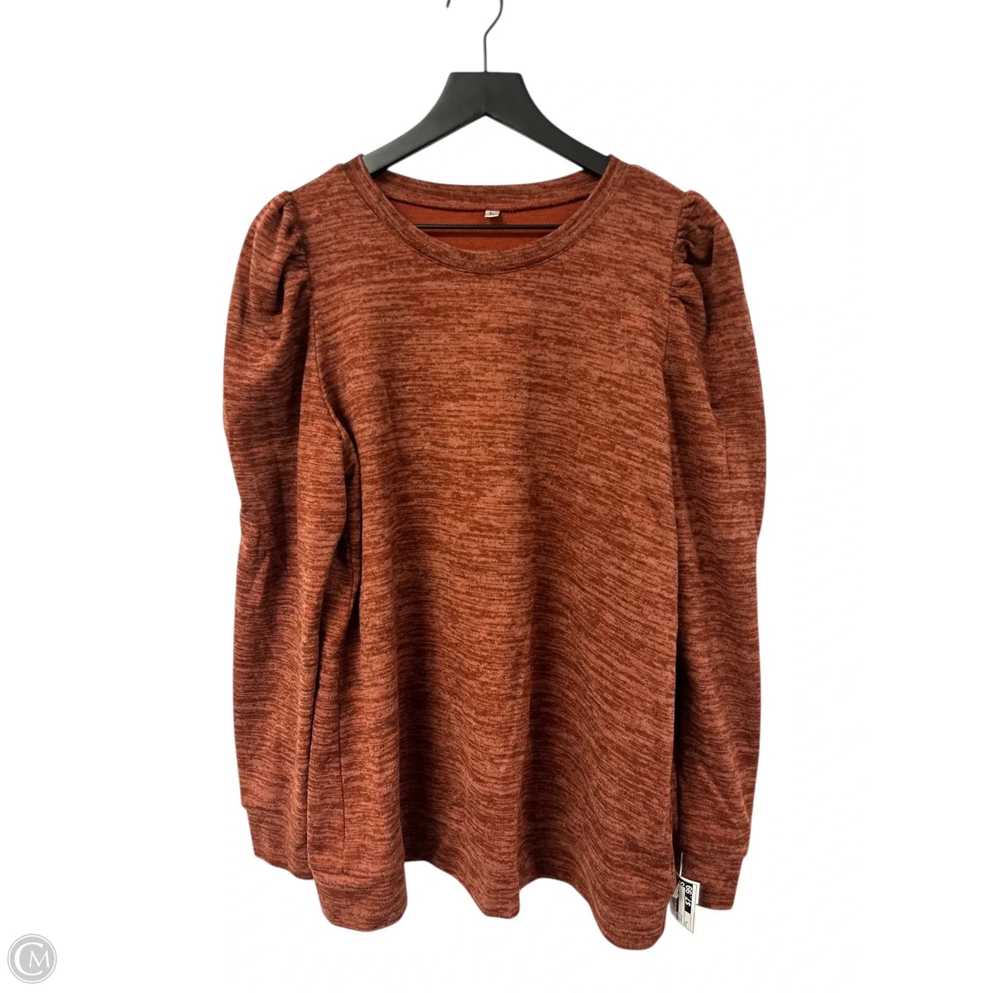 Top Long Sleeve By Cmf In Orange, Size: L