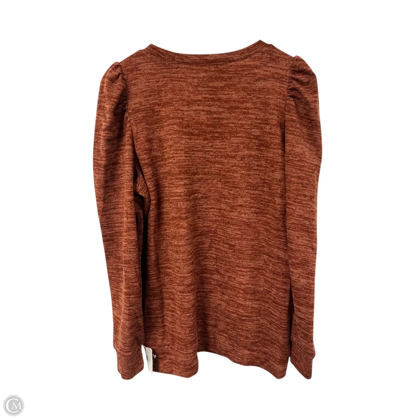 Top Long Sleeve By Cmf In Orange, Size: L