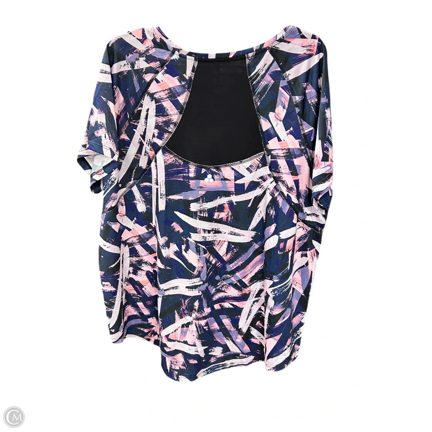 Athletic Top Short Sleeve By Tek Gear In Pink & Purple, Size: 2x