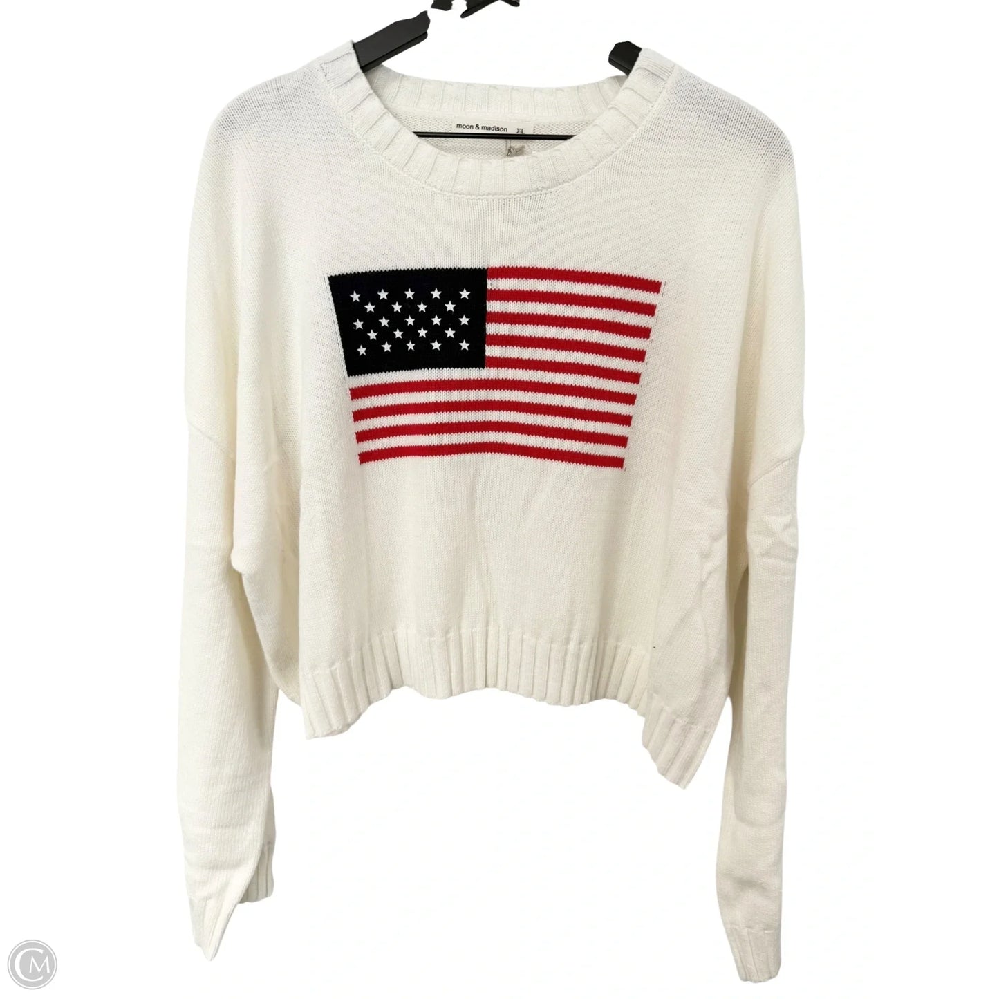Sweater By Clothes Mentor In White, Size: Xl