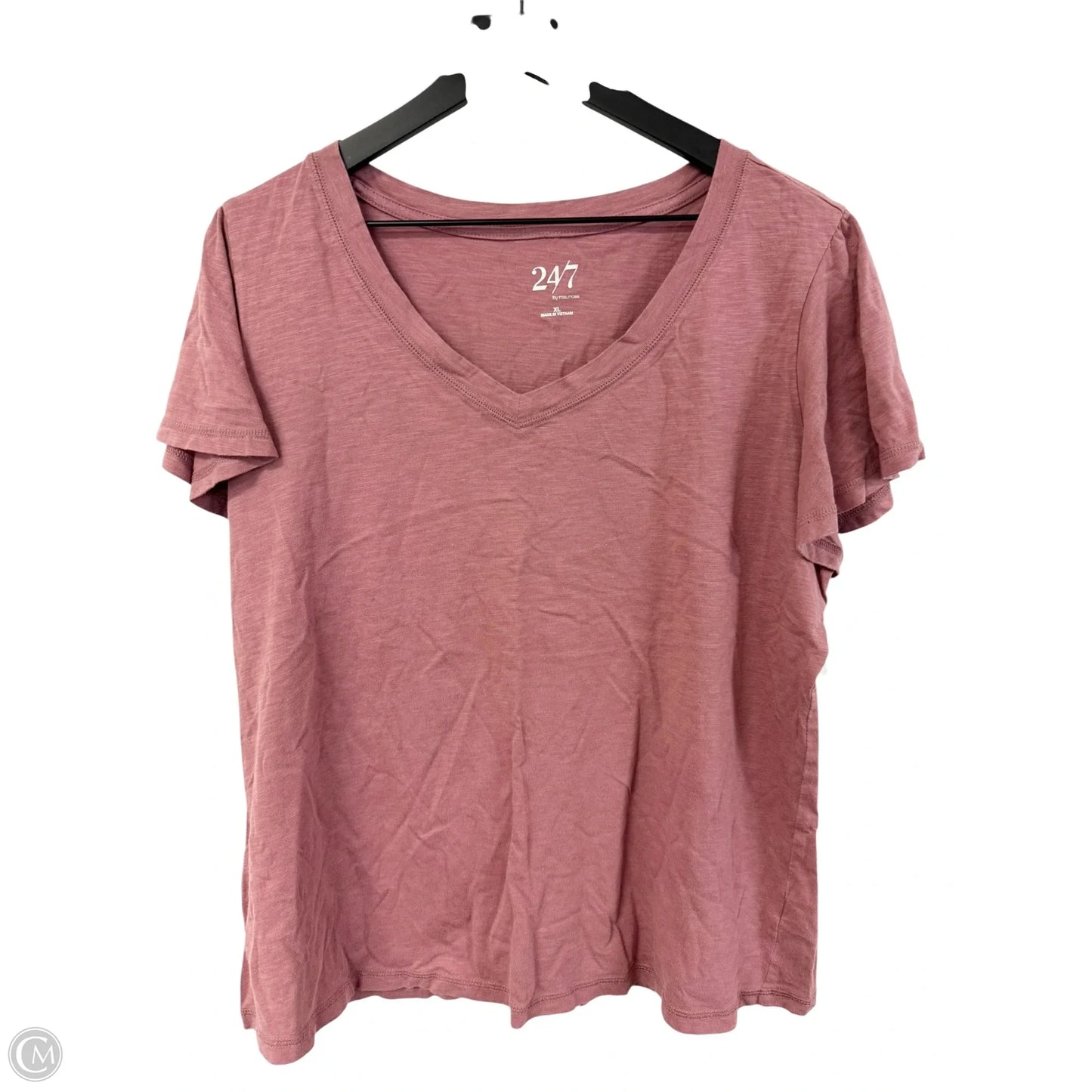Top Short Sleeve Basic By Maurices In Pink, Size: Xl