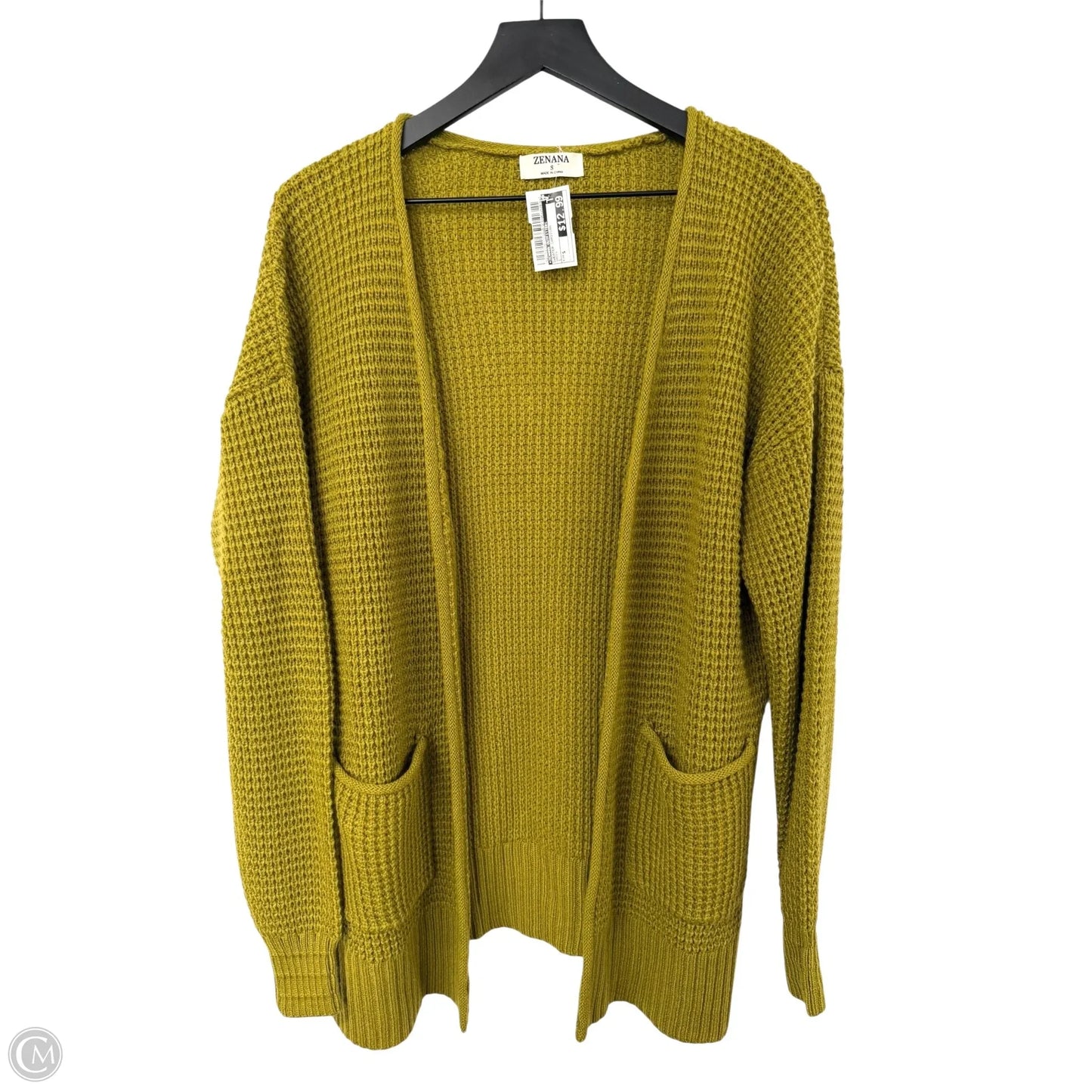 Sweater Cardigan By Zenana Outfitters In Green, Size: S