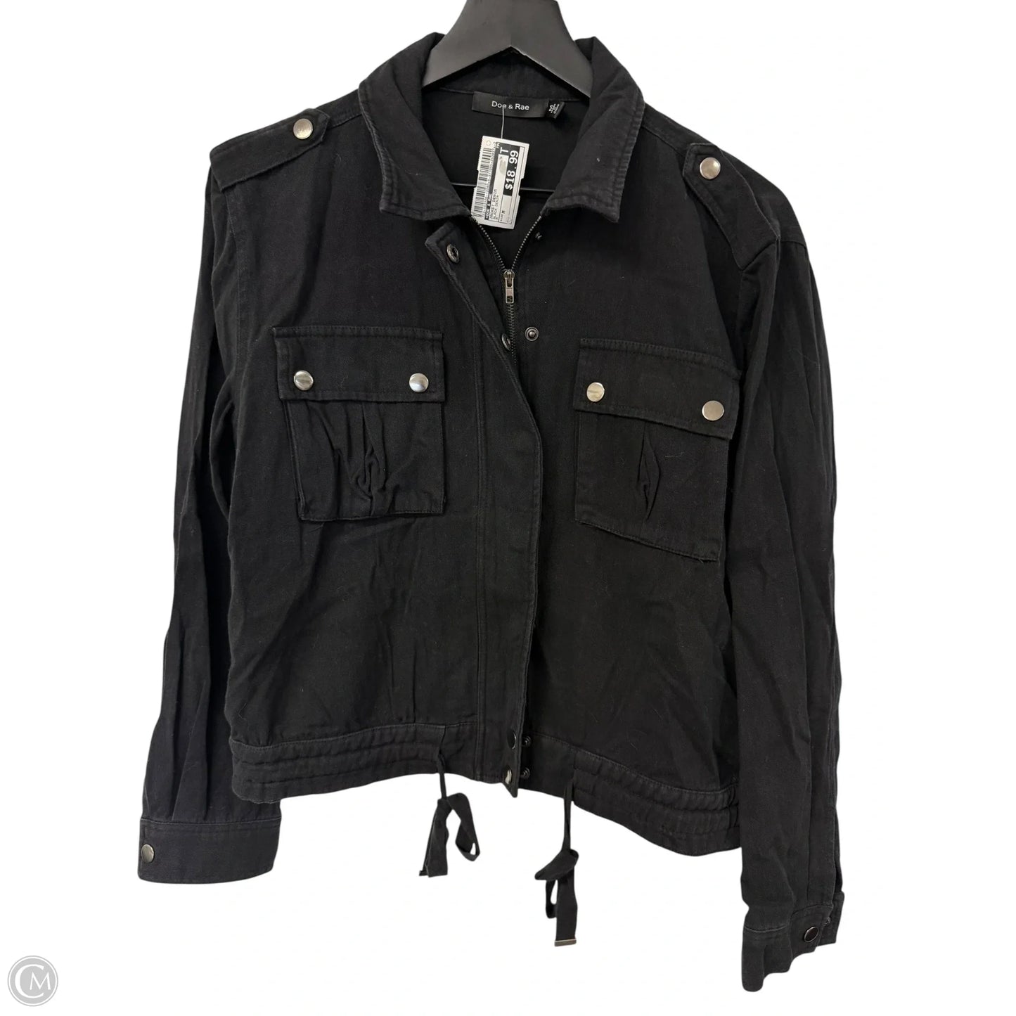 Jacket Denim By Doe & Rae In Black Denim, Size: M