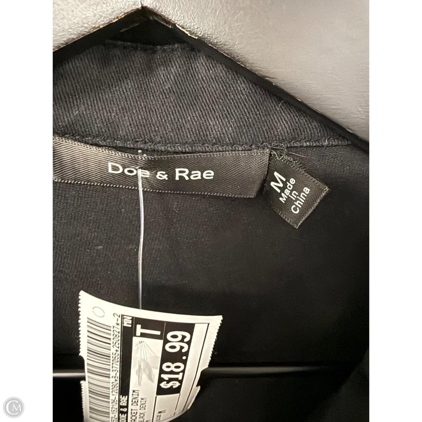 Jacket Denim By Doe & Rae In Black Denim, Size: M