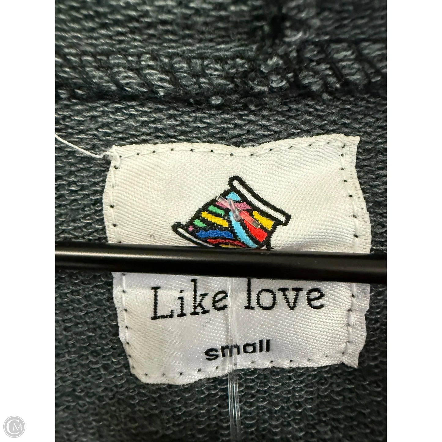 Sweatshirt Hoodie By Like Love In Grey & White, Size: S