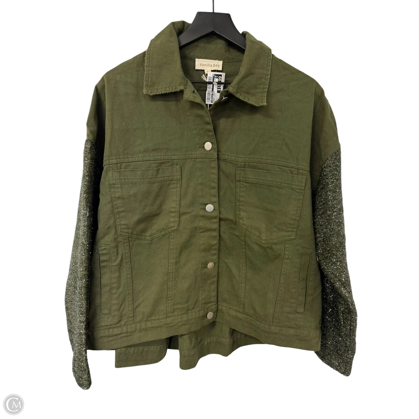 Jacket Denim By Vanilla Bay In Green Denim, Size: S