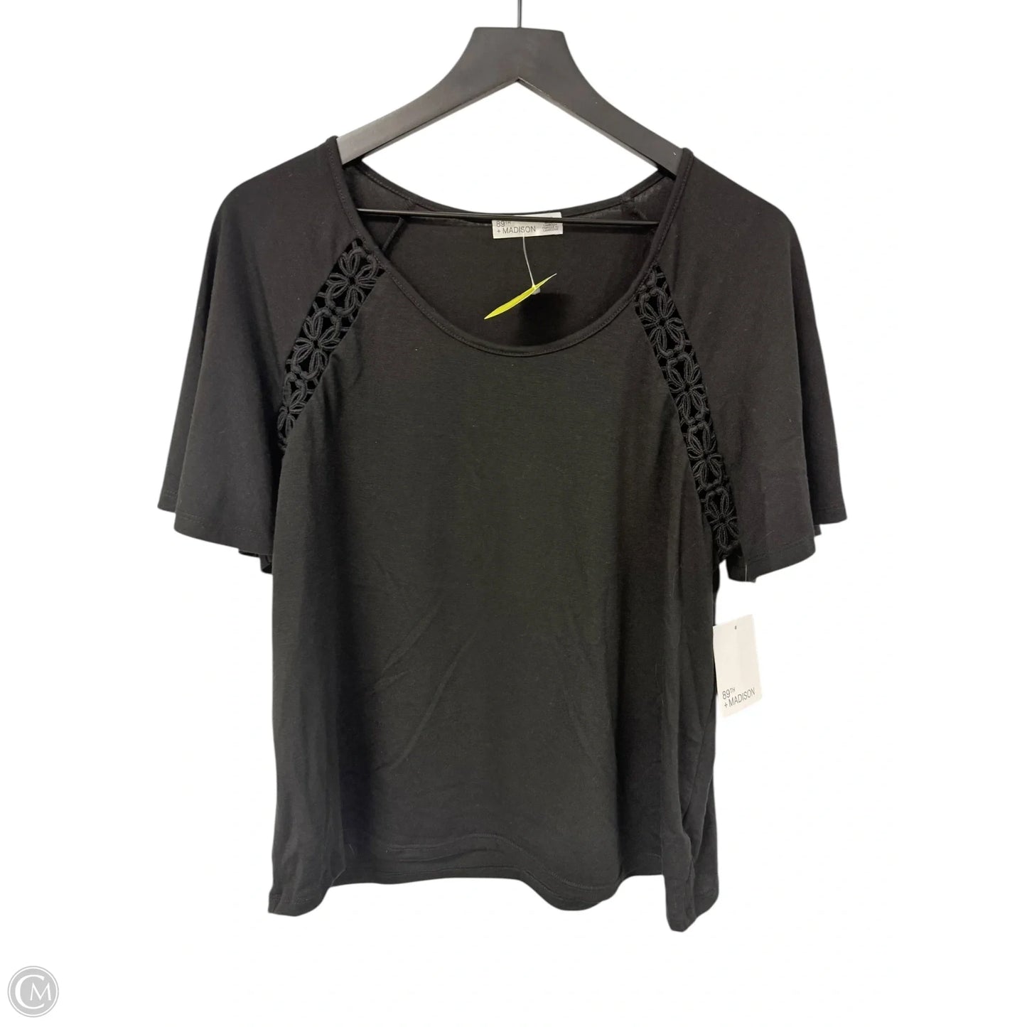Top Short Sleeve By 89th And Madison In Black, Size: L