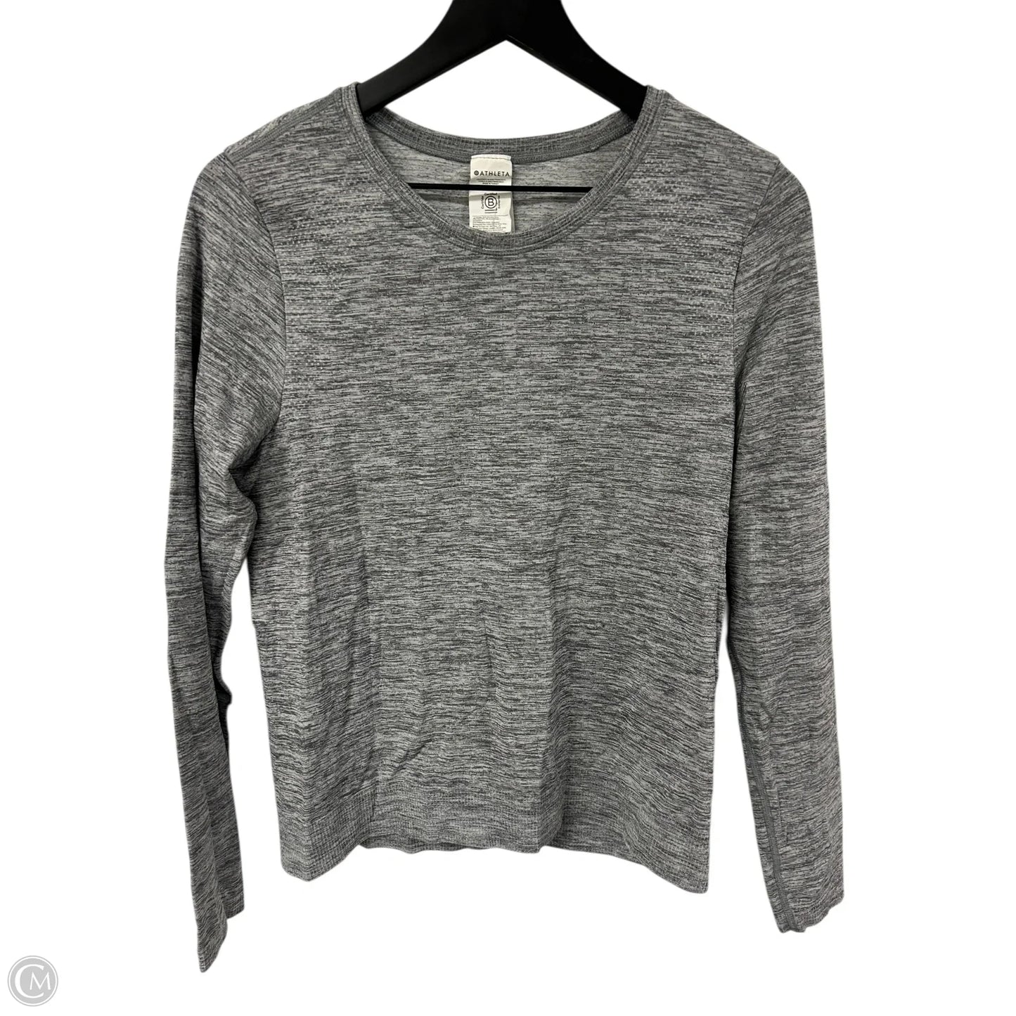 Athletic Top Long Sleeve Crewneck By Athleta In Grey, Size: M