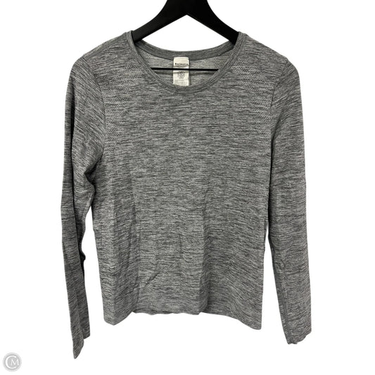 Athletic Top Long Sleeve Crewneck By Athleta In Grey, Size: M