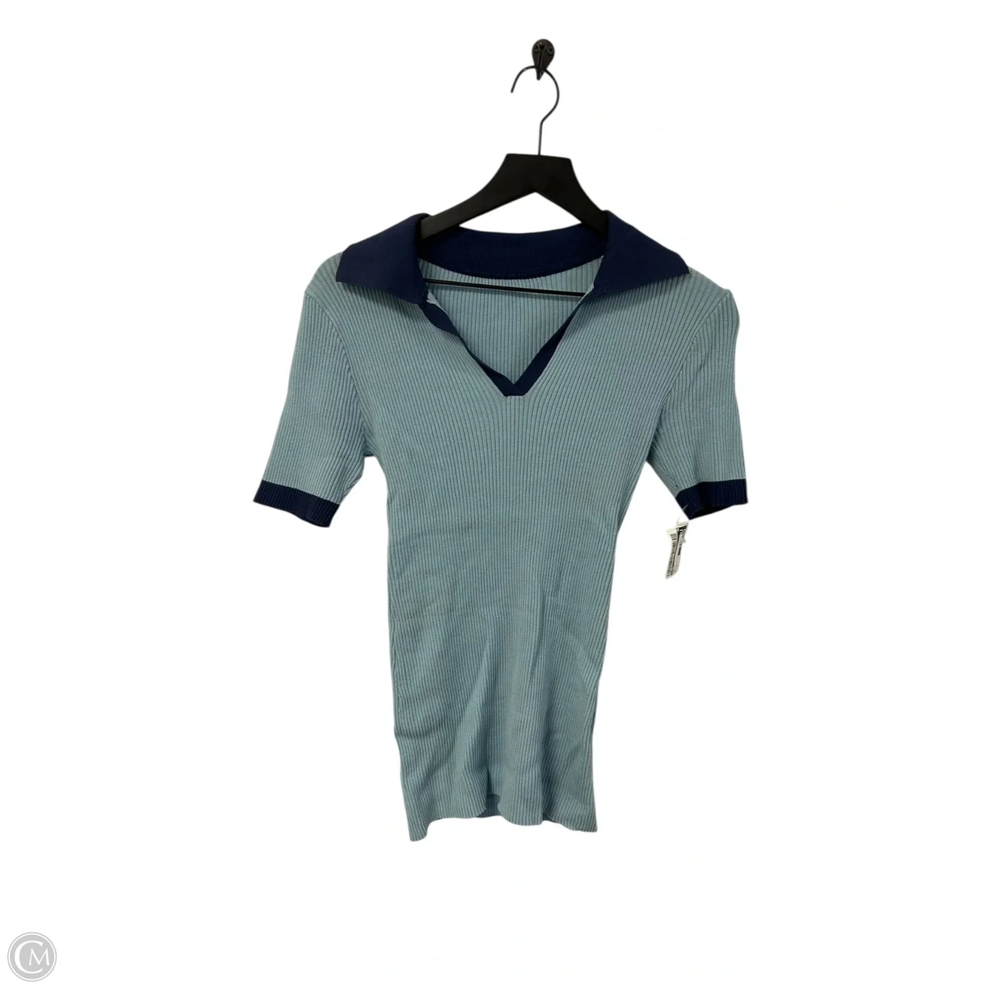 Top Short Sleeve By Cmf In Blue, Size: M